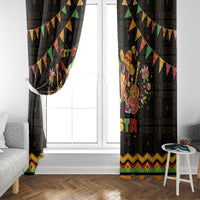 Mexico Cinco De Mayo Window Curtain Let's Fiesta Dabbing Taco