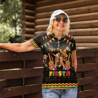 Mexico Cinco De Mayo Women Polo Shirt Let's Fiesta Dabbing Taco
