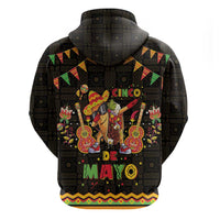 Mexico Cinco De Mayo Zip Hoodie Let's Fiesta Dabbing Taco