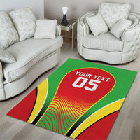 Custom Guyana 2026 Cricket Area Rug Come On Warriors