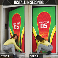 Custom Guyana 2026 Cricket Door Cover Come On Warriors