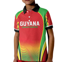Custom Guyana 2026 Cricket Kid Polo Shirt Come On Warriors