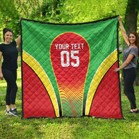 Custom Guyana 2026 Cricket Quilt Come On Warriors