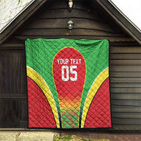 Custom Guyana 2026 Cricket Quilt Come On Warriors