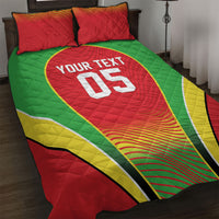 Custom Guyana 2026 Cricket Quilt Bed Set Come On Warriors