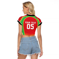 Custom Guyana 2026 Cricket Raglan Cropped T Shirt Come On Warriors