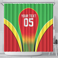 Custom Guyana 2026 Cricket Shower Curtain Come On Warriors