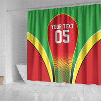 Custom Guyana 2026 Cricket Shower Curtain Come On Warriors