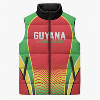 Custom Guyana 2026 Cricket Sleeveless Puffer Jacket Come On Warriors