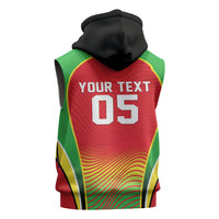 Custom Guyana 2026 Cricket Sleeveless Zip Hoodie Come On Warriors