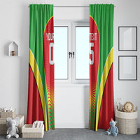 Custom Guyana 2026 Cricket Window Curtain Come On Warriors