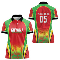 Custom Guyana 2026 Cricket Women Polo Shirt Come On Warriors