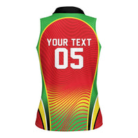 Custom Guyana 2026 Cricket Women Sleeveless Polo Shirt Come On Warriors
