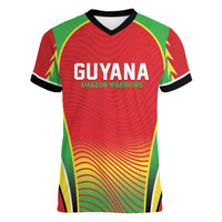 Custom Guyana 2026 Cricket Women V-Neck T-Shirt Come On Warriors