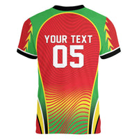 Custom Guyana 2026 Cricket Women V-Neck T-Shirt Come On Warriors