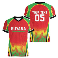Custom Guyana 2026 Cricket Women V-Neck T-Shirt Come On Warriors