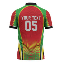Custom Guyana 2026 Cricket Zipper Polo Shirt Come On Warriors