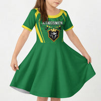 Custom Jamaica 2026 Cricket Kid Short Sleeve Dress Go Champions