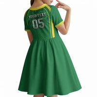 Custom Jamaica 2026 Cricket Kid Short Sleeve Dress Go Champions