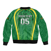 Custom Jamaica 2026 Cricket Sleeve Zip Bomber Jacket Go Champions