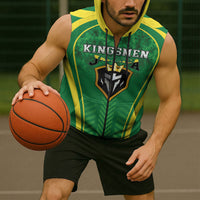 Custom Jamaica 2026 Cricket Sleeveless Zip Hoodie Go Champions