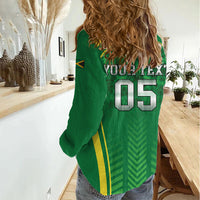 Custom Jamaica 2026 Cricket Women Casual Shirt Go Champions