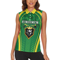 Custom Jamaica 2026 Cricket Women Sleeveless Polo Shirt Go Champions