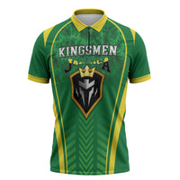 Custom Jamaica 2026 Cricket Zipper Polo Shirt Go Champions