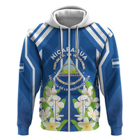 Nicaragua Independence Day 1821 Hoodie Coat Of Arms With Plumeria - Wonder Print Shop