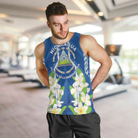 Nicaragua Independence Day 1821 Men Tank Top Coat Of Arms With Plumeria - Wonder Print Shop