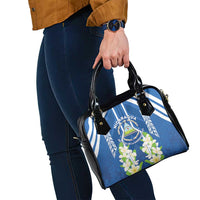 Nicaragua Independence Day 1821 Shoulder Handbag Coat Of Arms With Plumeria - Wonder Print Shop