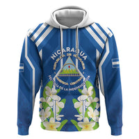 Nicaragua Independence Day 1821 Zip Hoodie Coat Of Arms With Plumeria - Wonder Print Shop