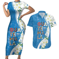 Guatemala 1821 Chapin Couples Matching Short Sleeve Bodycon Dress and Hawaiian Shirt Happy Independence Day - Wonder Print Shop