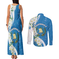 Guatemala 1821 Chapin Couples Matching Tank Maxi Dress and Long Sleeve Button Shirt Happy Independence Day - Wonder Print Shop