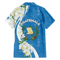 Guatemala 1821 Chapin Family Matching Off The Shoulder Long Sleeve Dress and Hawaiian Shirt Happy Independence Day - Wonder Print Shop