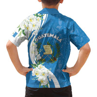 Guatemala 1821 Chapin Family Matching Off Shoulder Maxi Dress and Hawaiian Shirt Happy Independence Day - Wonder Print Shop