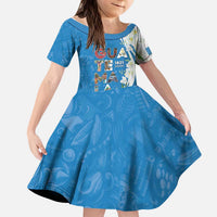 Guatemala 1821 Chapin Kid Short Sleeve Dress Happy Independence Day - Wonder Print Shop