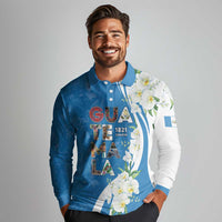 Guatemala 1821 Chapin Long Sleeve Polo Shirt Happy Independence Day - Wonder Print Shop