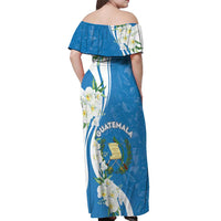Guatemala 1821 Chapin Off Shoulder Maxi Dress Happy Independence Day - Wonder Print Shop