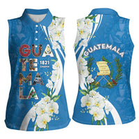 Guatemala 1821 Chapin Women Sleeveless Polo Shirt Happy Independence Day - Wonder Print Shop