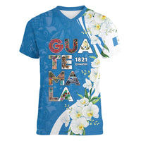 Guatemala 1821 Chapin Women V-Neck T-Shirt Happy Independence Day - Wonder Print Shop