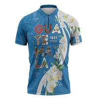 Guatemala 1821 Chapin Zipper Polo Shirt Happy Independence Day - Wonder Print Shop
