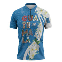 Guatemala 1821 Chapin Zipper Polo Shirt Happy Independence Day - Wonder Print Shop