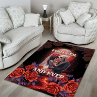 Day of Dead Couple Sugar Skull Area Rug Forever and Ever! LT05 - Wonder Print Shop