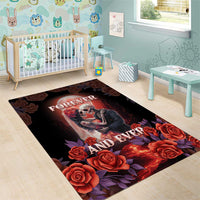 Day of Dead Couple Sugar Skull Area Rug Forever and Ever! LT05 - Wonder Print Shop
