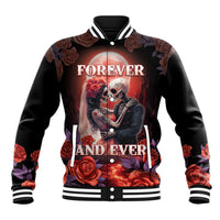 Personalised Day of Dead Couple Sugar Skull Baseball Jacket Forever and Ever! LT05 - Wonder Print Shop