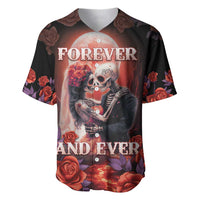 Personalised Day of Dead Couple Sugar Skull Baseball Jersey Forever and Ever! LT05 - Wonder Print Shop