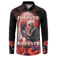 Personalised Day of Dead Couple Sugar Skull Button Sweatshirt Forever and Ever! LT05 - Wonder Print Shop