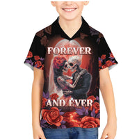 Personalised Day of Dead Couple Sugar Skull Family Matching Mermaid Dress and Hawaiian Shirt Forever and Ever! LT05 - Wonder Print Shop