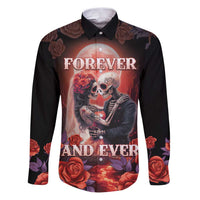 Personalised Day of Dead Couple Sugar Skull Family Matching Puletasi and Hawaiian Shirt Forever and Ever! LT05 - Wonder Print Shop